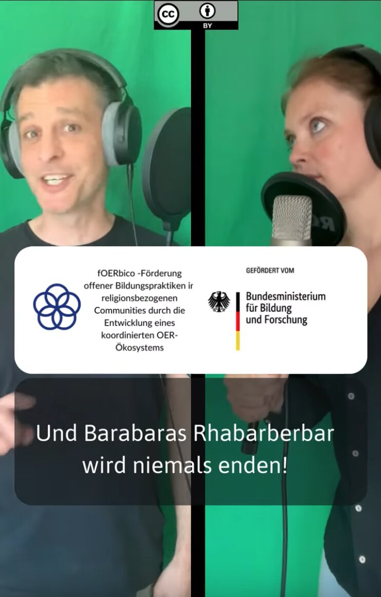 OER erklärt von Jörg und Corinna im Song "RhabarbOER" als Remix vom Lied Rhabarberbar.